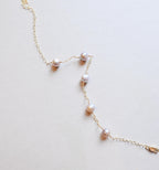 Elegant 14k gold filled purple freshwater pearl bracelet - Handmade