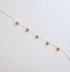 Elegant 14k gold filled purple freshwater pearl bracelet - Handmade