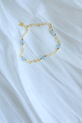 Gold Filled aquamarine gemstone bracelet