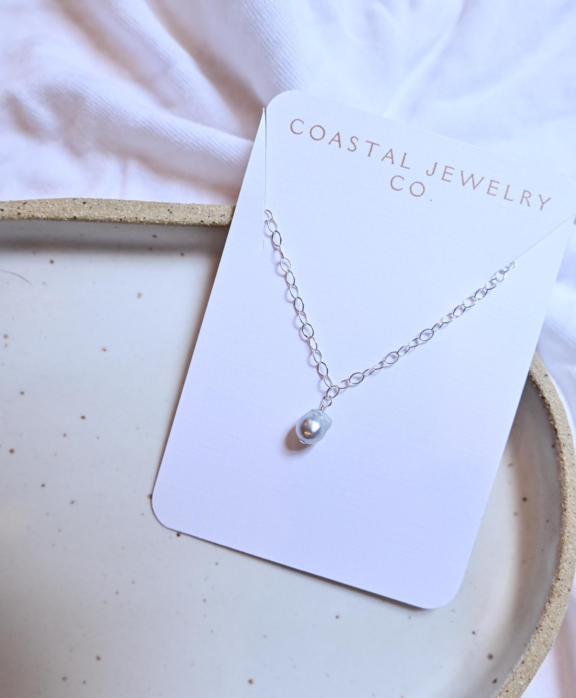 Sterling Silver Akoya Pearl Necklace