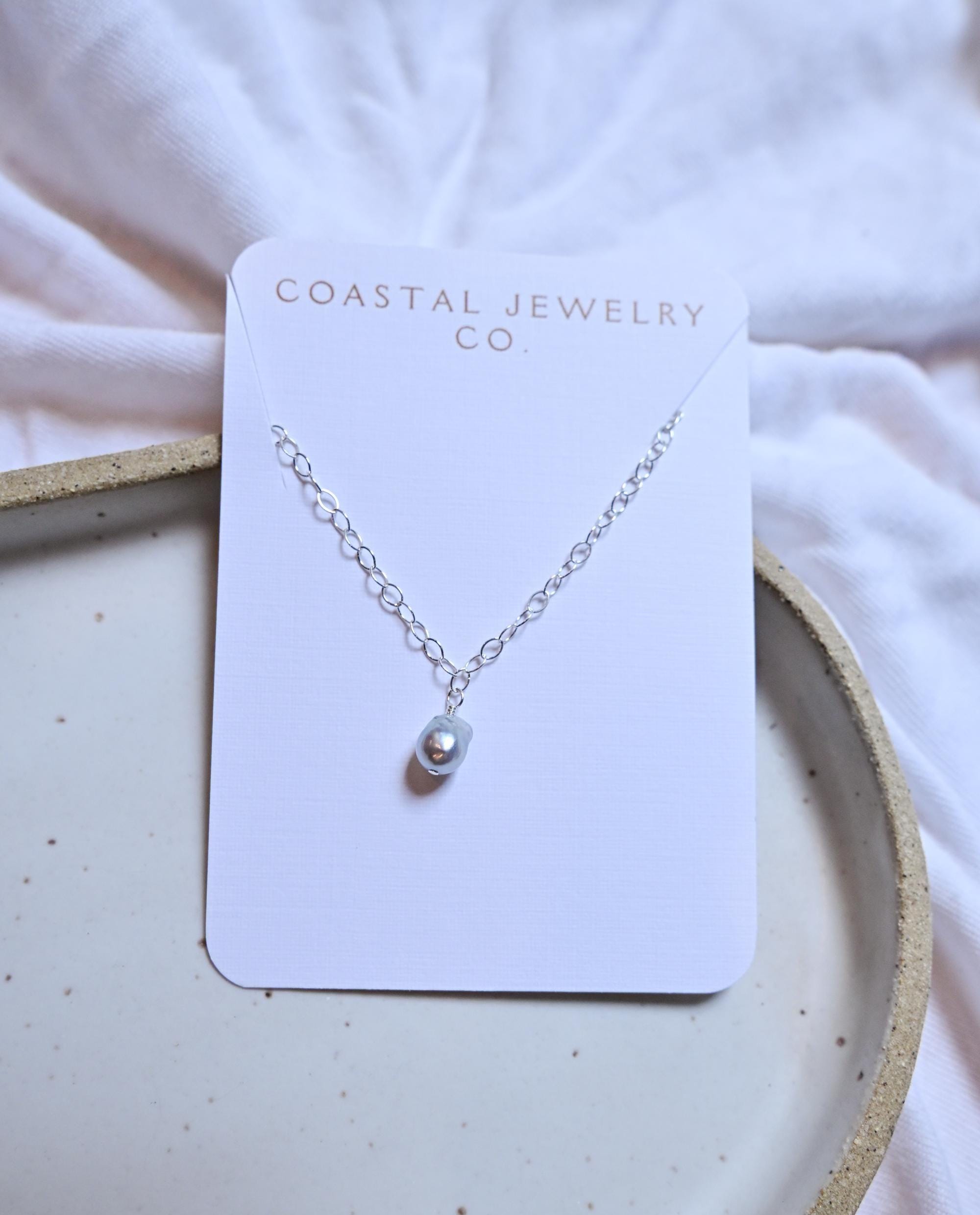 Sterling Silver Akoya Pearl Necklace