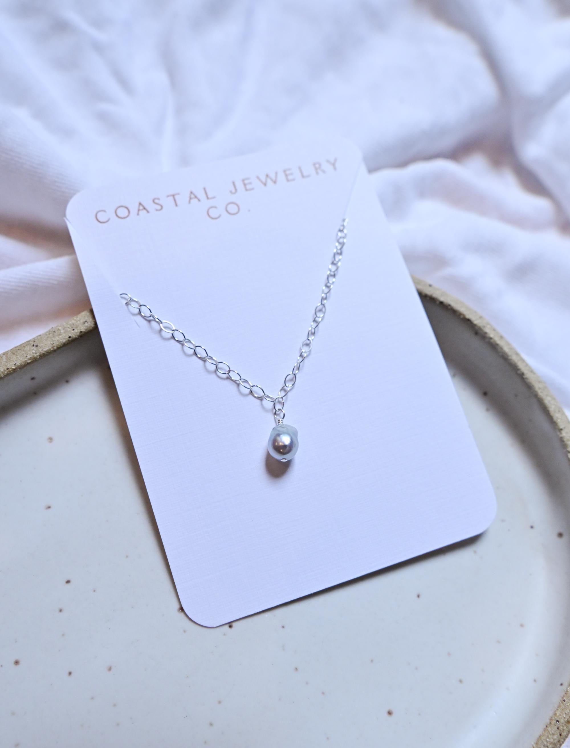Sterling Silver Akoya Pearl Necklace