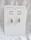 Handcrafted Sterling Silver Earrings paired with Green Freshwater Pearls (etsy image id: 7423889722)