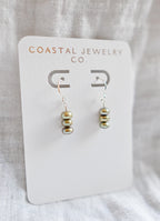 Handcrafted Sterling Silver Earrings paired with Green Freshwater Pearls (etsy image id: 7423889734)