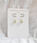 Green Freshwater Pearl Earrings in Sterling Silver - Handcrafted Beauty (etsy image id: 7471792873)