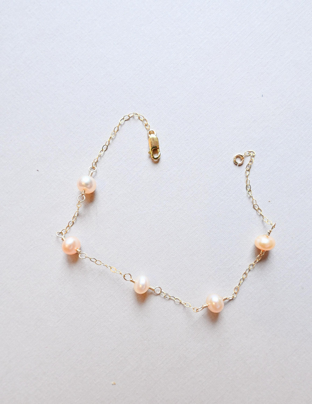 Elegant 14k gold filled freshwater pearl bracelet - Handmade (etsy image id: 7488752878)