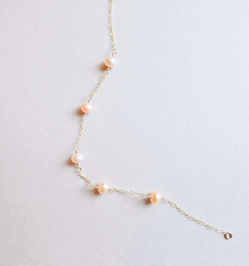 Elegant 14k gold filled freshwater pearl bracelet - Handmade (etsy image id: 7536688191)