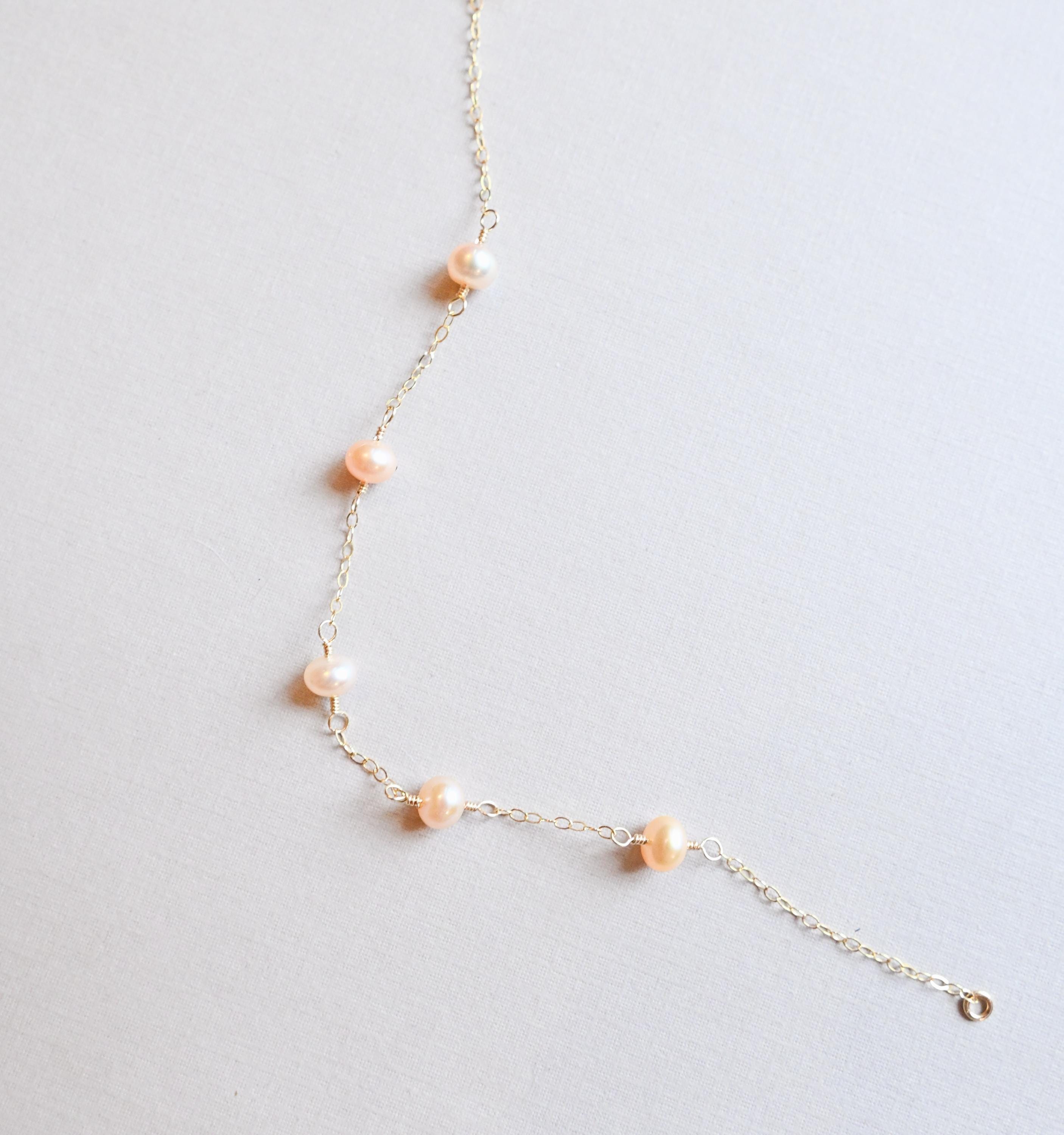 Elegant 14k gold filled freshwater pearl bracelet - Handmade (etsy image id: 7536688191)