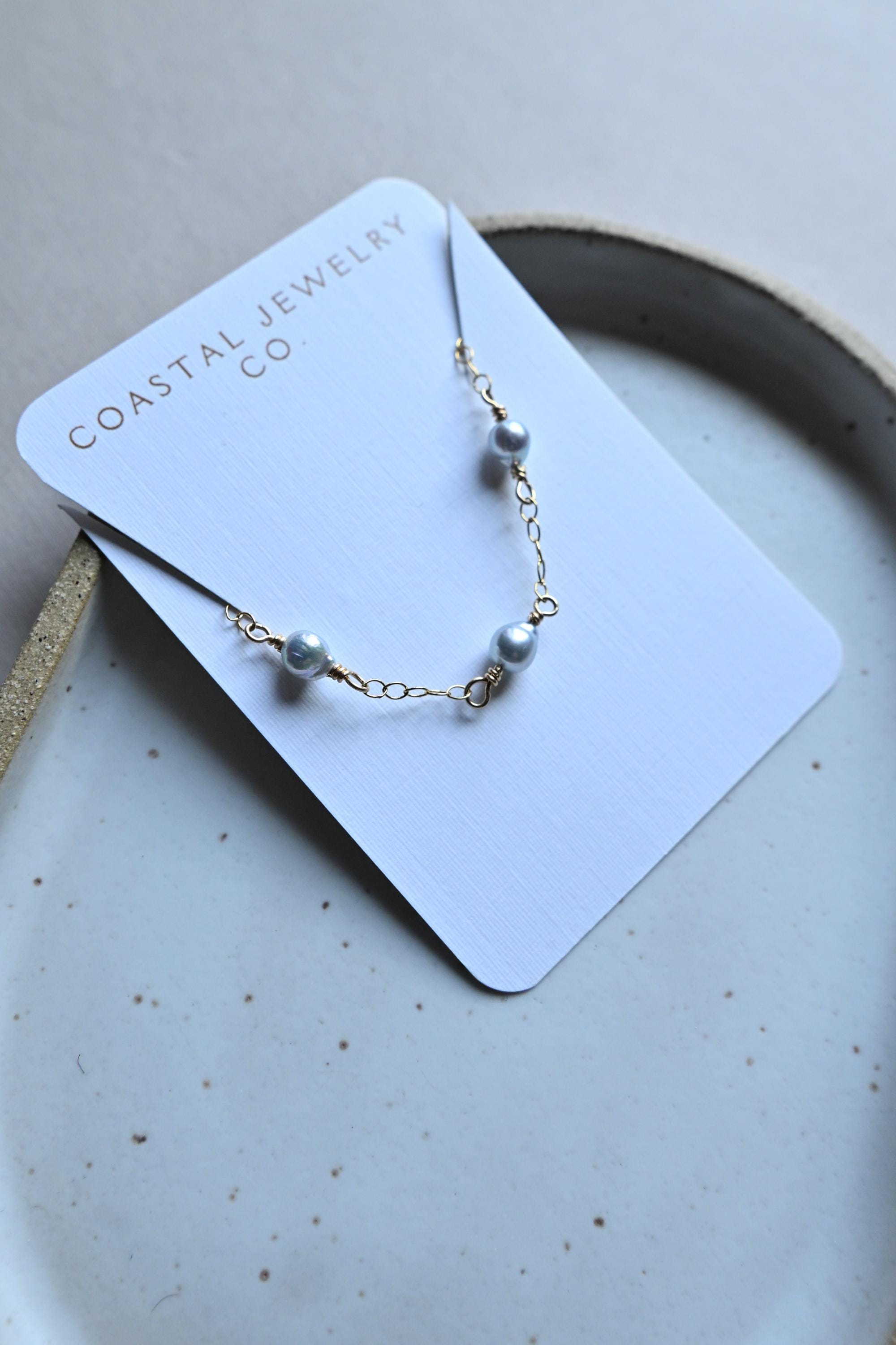 Blue Akoya Pearl Gold Filled Bracelet (etsy image id: 7561430992)