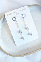 Blue Akoya Pearl Dangle Gold Filled Earrings (etsy image id: 7561445496)