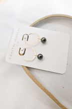 Dark Tahitian 8mm pearl gold filled hoop earrings (etsy image id: 7592623764)