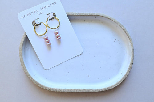 14K Gold Filled Hoops & Purple Freshwater Pearls - Valentine’s Day purple (etsy image id: 7619057950)
