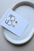 14K Gold Filled Hoops 17mm & Keshi Edison pearls- Elegant Earrings (etsy image id: 7648704396)