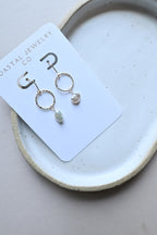 Keshi Edison pearl Hammered Connector Gold Filled Earrings (etsy image id: 7649000522)