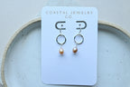 Freshwater Pearl Hammered Connector Sterling Silver Earringd (etsy image id: 7683885728)