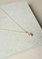 Keshi Edison Pearl necklace gold filled chain - purple/pink colors (etsy image id: 7683988668)