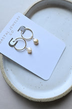 14K Gold Filled Hoops 17mm & Keshi Edison pearls- Elegant Earrings (etsy image id: 7696650173)
