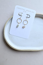 Keshi Edison pearl Hammered Connector Gold Filled Earrings (etsy image id: 7696946795)