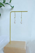 Gold Filled Prehnite earrings with white Keshi freshwater pearl (etsy image id: 7909672204)