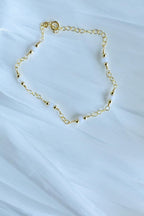 Gold Filled Chalcedomy gemstone bracelet (etsy image id: 7909720028)