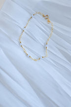 Gold Filled Chalcedomy gemstone bracelet (etsy image id: 7909720036)