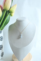 Large and small near-round blue Akoya Pearl necklace with beads (etsy image id: 7926872341)
