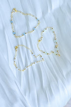 Gold Filled Chalcedomy gemstone bracelet (etsy image id: 7957677953)