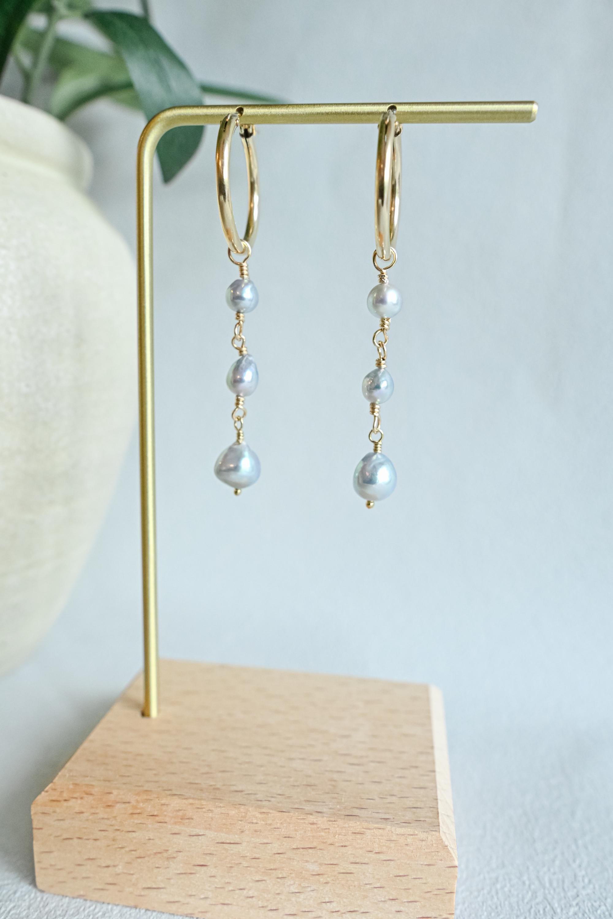 14k Gold Filled Akoya Pearl Drop Earrings –  Pearl Dangle Jewelry (etsy image id: 7984905221)