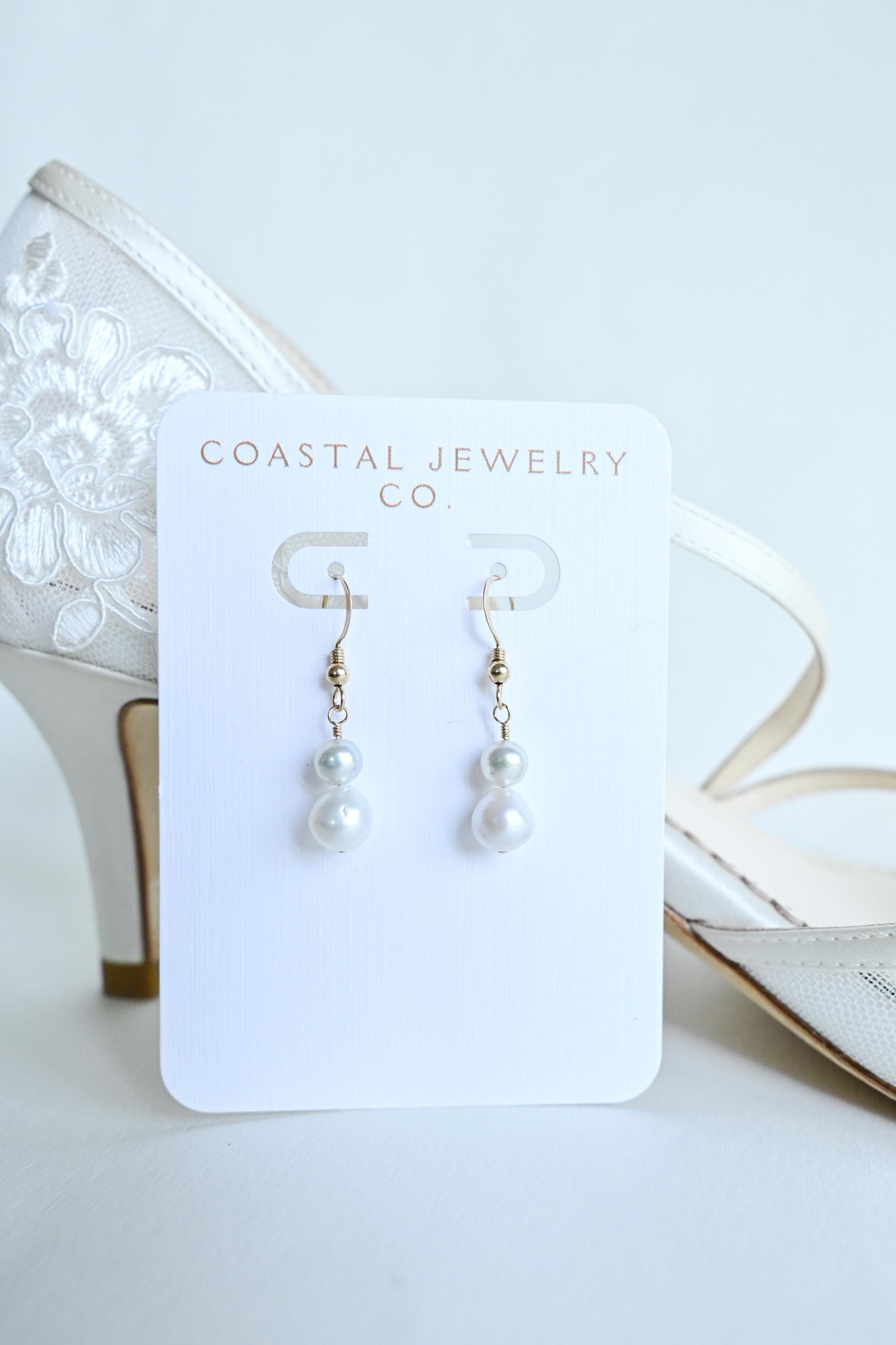 White Akoya and Freshwater Pearl Drop Earrings – 14k Gold Filled Bridal Jewelry (etsy image id: 8021537815)