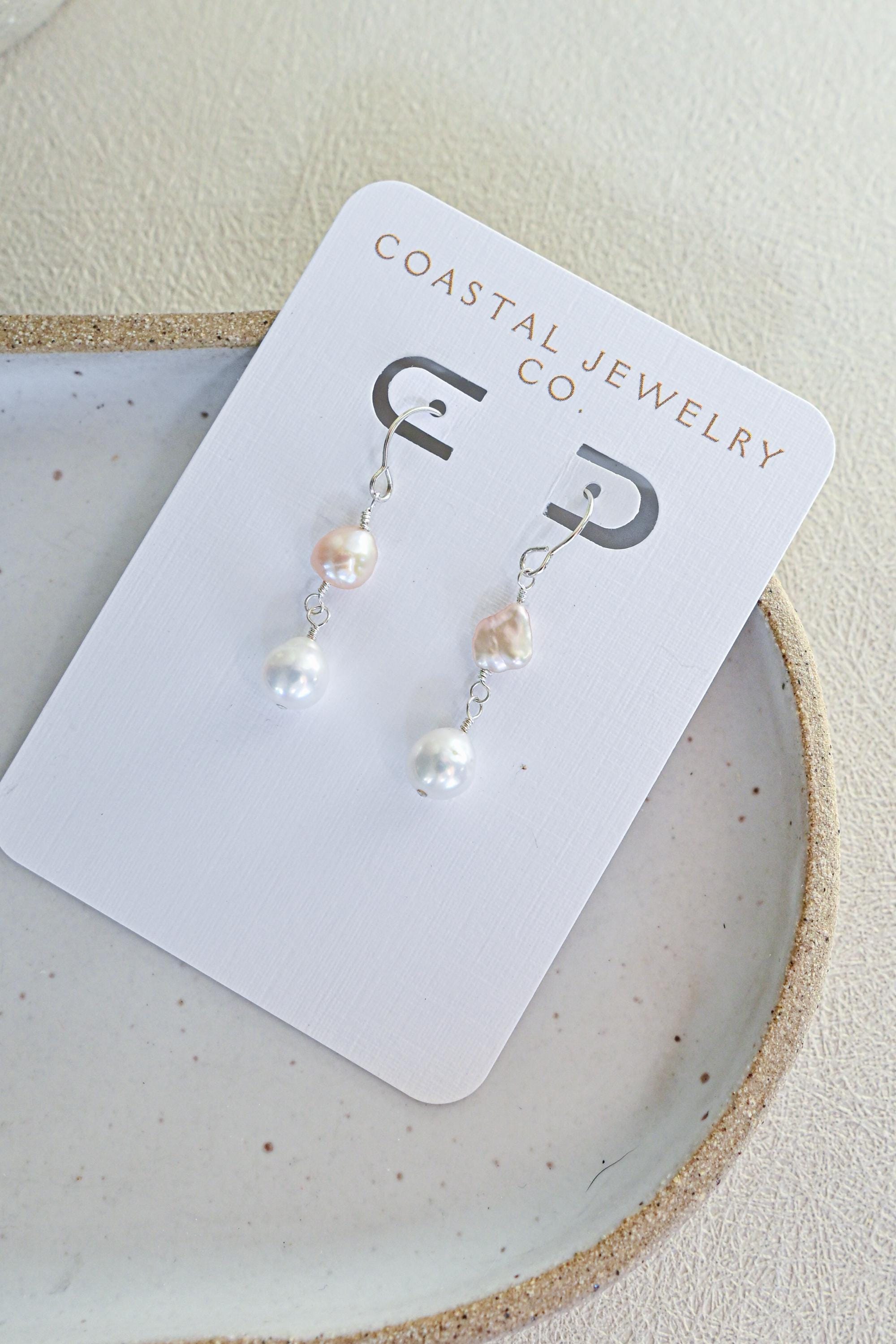 Sterling silver Keshi Edison pearl earrings with tear drop Edison pearl (etsy image id: 8057267107)